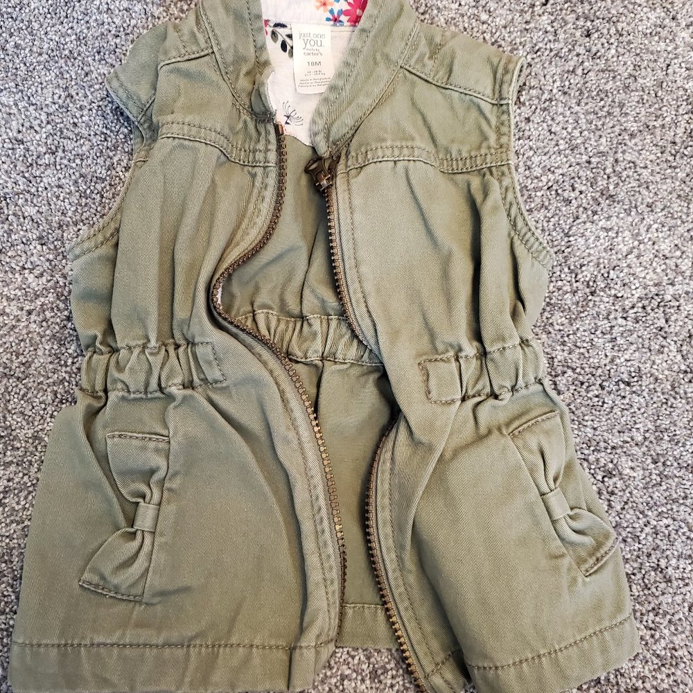 Carter's Just One You Green Toddler Vest 18 months